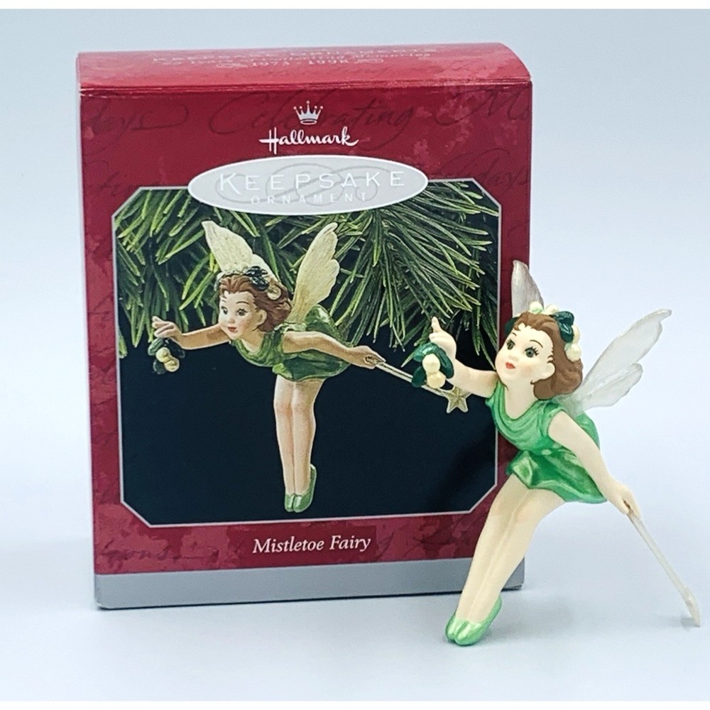 1998 Mistletoe Fairy Hallmark Keepsake Christmas Ornament‎ Vintage, MIB QX6216